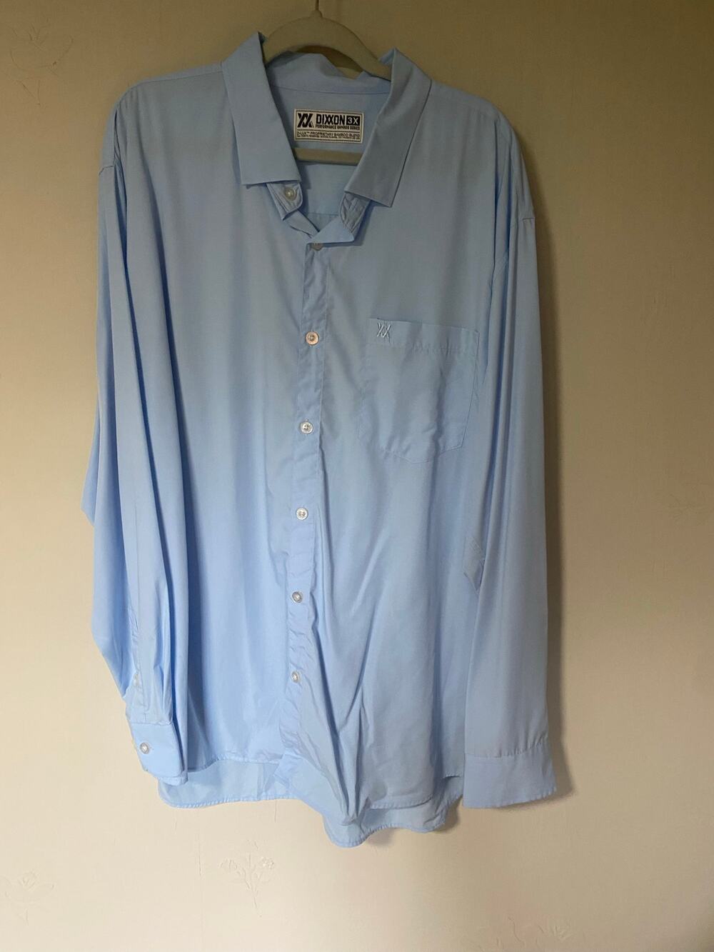 Dixxon Performance Bamboo Series Long Sleeve Blue Shirt Size 3X D-Lux